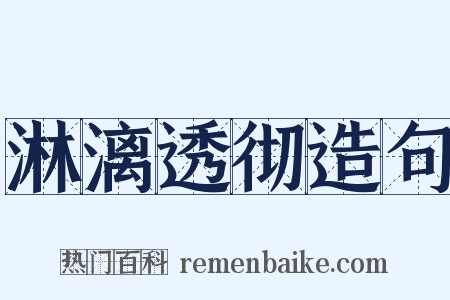 淋漓透彻造句是什么意思的图片